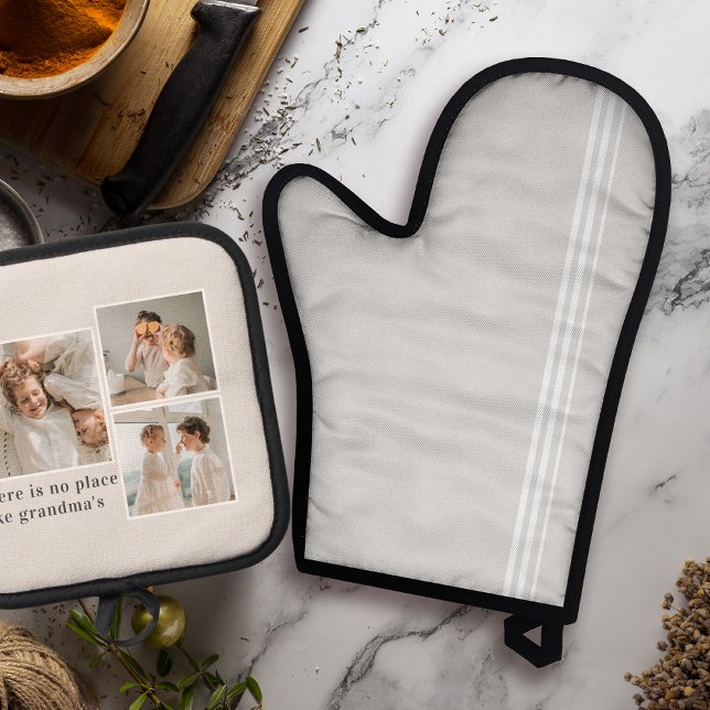 Collage Foto & Zitat Bestes Grandma-Geschenk Ofenhandschuh & Topflappen-Set (Von Creator hochgeladen)