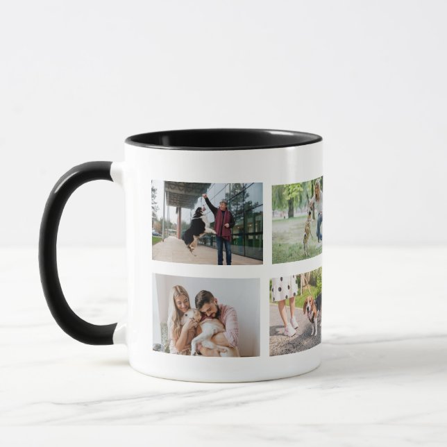 Collage Fotos Bilder Veröffentlichung Personalisie Tasse (Links)