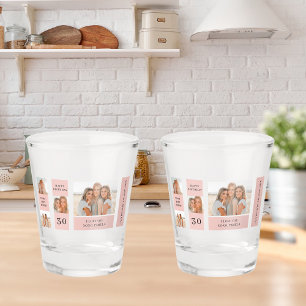 Collage Friend Fotos Glückliches Geburtstagsgesc Schnapsglas