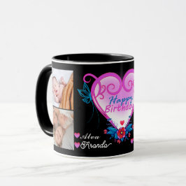 Collage Friend Fotos_Happy Geburtstag 4 Foto Gesch Tasse