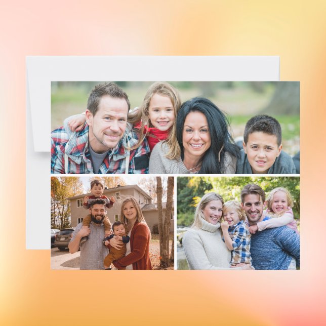 Collage für Fotos der benutzerdefinierten 3-Famili Postkarte (Von Creator hochgeladen)