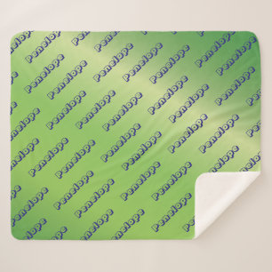 Collage für grünen Namen für benutzerdefiniertes S Sherpadecke