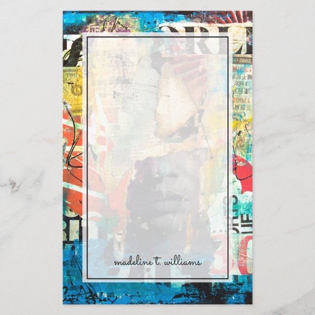 Collage Head Briefpapier (Vorderseite)