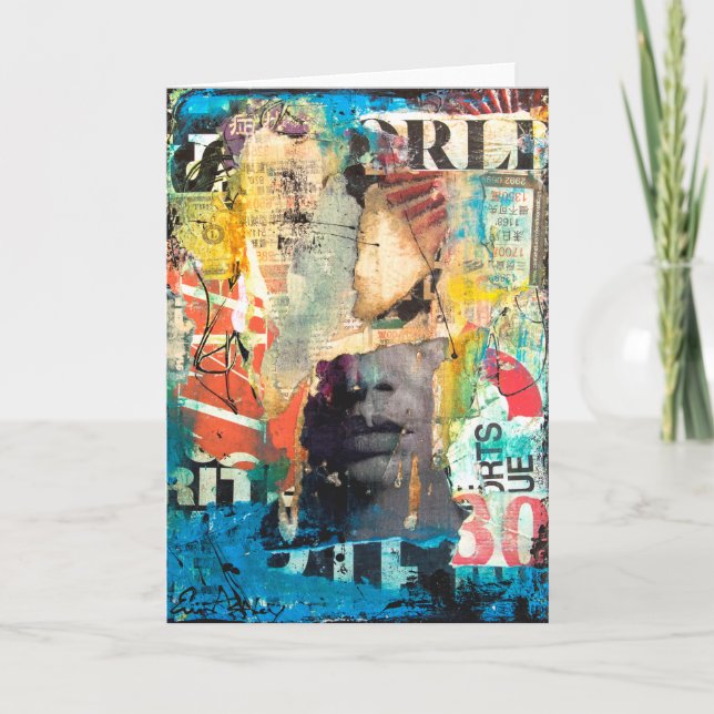 Collage Head Karte (Vorderseite)