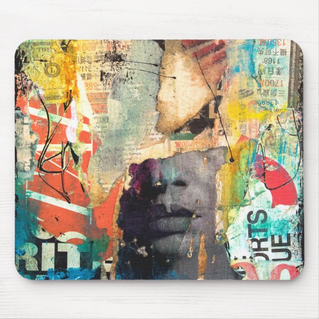 Collage Head Mousepad (Vorne)