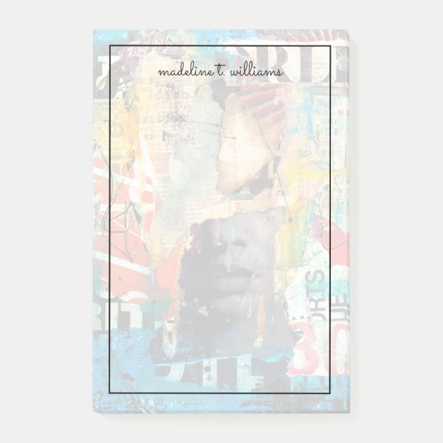 Collage Head Post-it Klebezettel (Vorderseite)