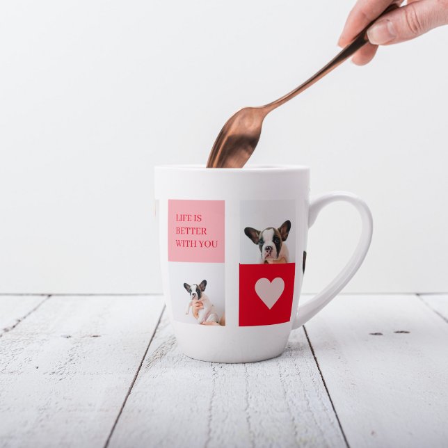 Collage Hund-Fotos | Mein Hund ist mein Valentine Milchtasse (Von Creator hochgeladen)