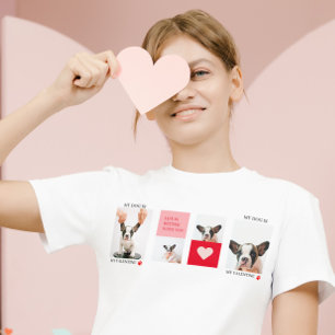 Collage Hund-Fotos   Mein Hund ist mein Valentine T-Shirt