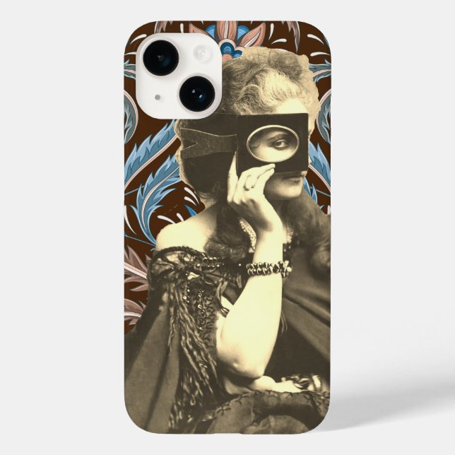 Collage Masked Lady Countess Castiglione Case-Mate iPhone Hülle (Rückseite)