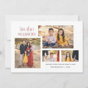 Collage Modern Script Dies The Season Calligraphy  Feiertagskarte