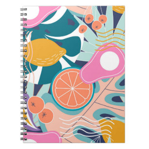 Collage moderne, floralnahtlose Muster. Moderne Au Notizblock