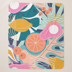 Collage moderne, floralnahtlose Muster. Moderne Au Sherpadecke
