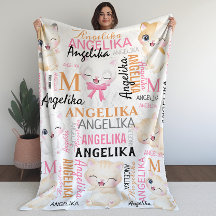 Collage Name Niedlich Kitten mit Namensmuster