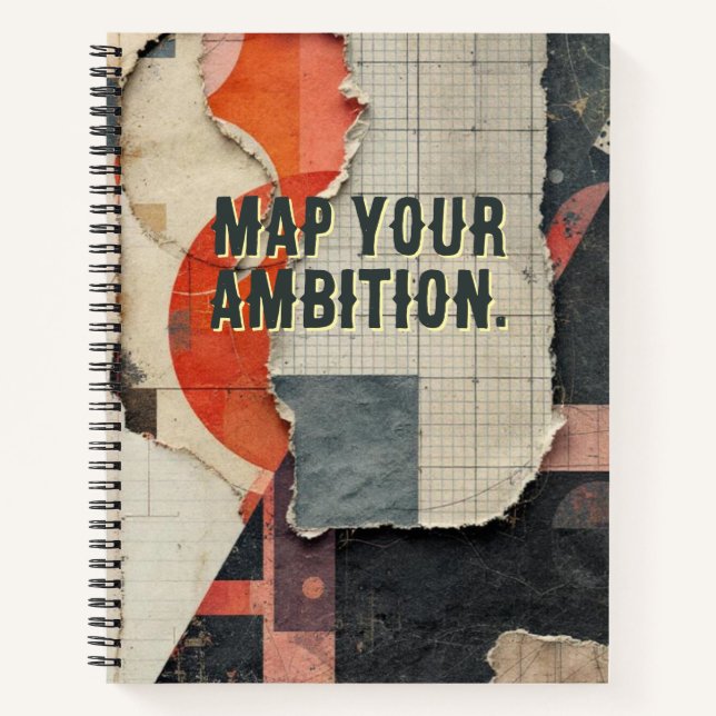 Collage of Ambition | Mixed Media Goal Setting Art Notizbuch (Vorderseite)
