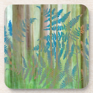 Collage of Bracken Ferns and Forest Seabeck, WA Getränkeuntersetzer