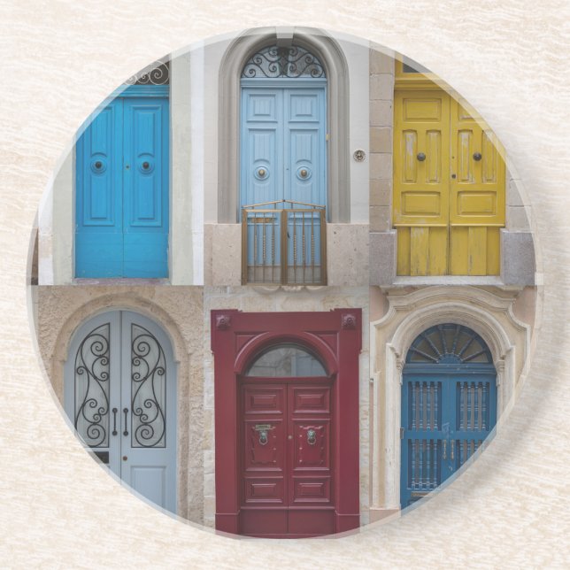 Collage of bunt front doors getränkeuntersetzer (Vorne)