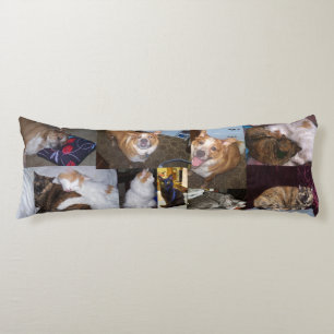 Collage of Cudly Pet Fotos Body Pillow Seitenschläferkissen