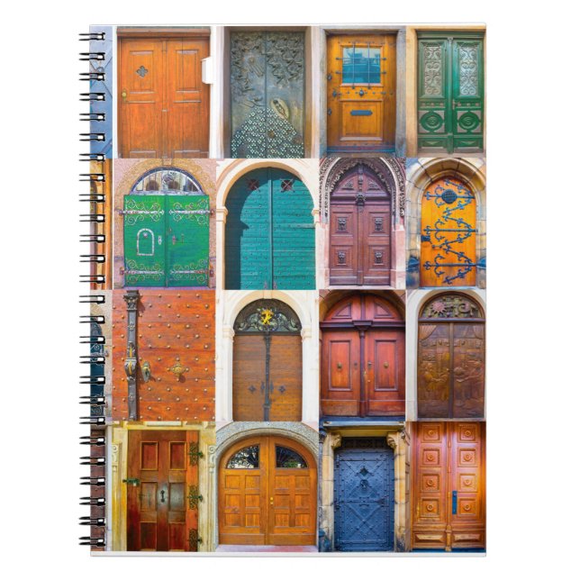 Collage of mittelalterliche front doors in Prag, T Notizblock (Vorderseite)