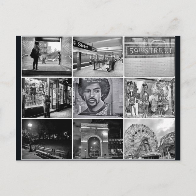 Collage of New York Post Card Postkarte (Vorderseite)