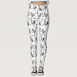 Collage of Niedlich Chickens Leggings
