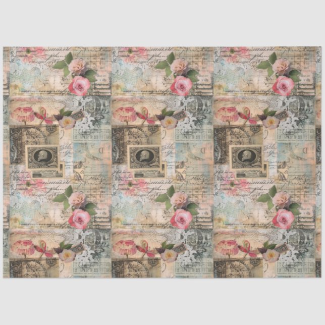 Collage of old postcards seidenpapier (Vorderseite)