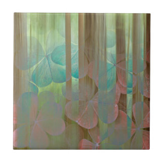 Collage of Oxalis and Trees| Seabeck, WA Fliese