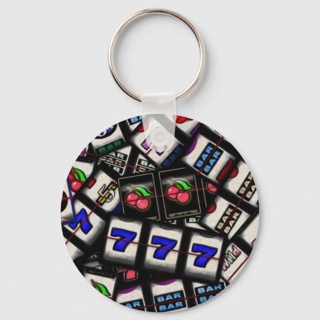 Collage of Slot Machine Rollen Schlüsselanhänger (Vorderseite)