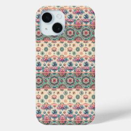 Collage of Turquoise and peach Mandalases Case-Mate iPhone Hülle