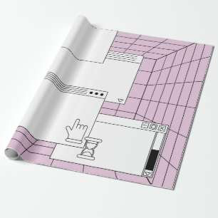 Collage of user interface elements. Cyberpunk und Geschenkpapier