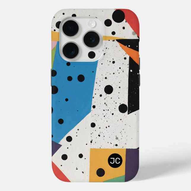 Collage Paper Black Dots Case-Mate iPhone Hülle (Rückseite)