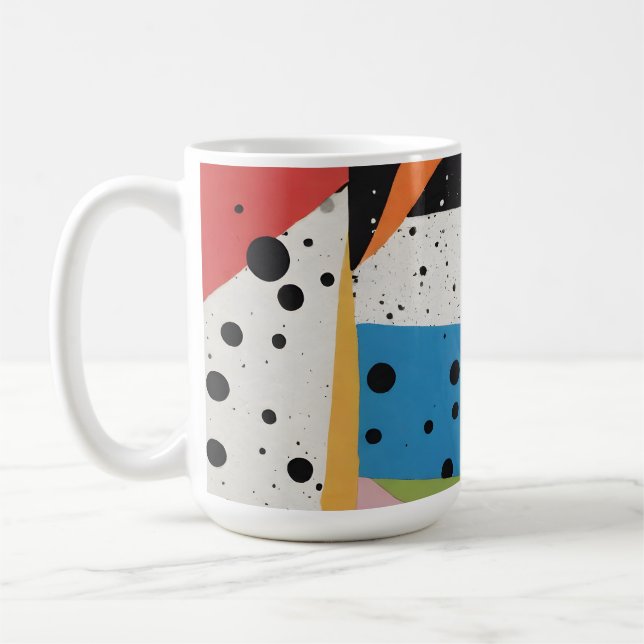 Collage Paper Black Dots Kaffeetasse (Links)