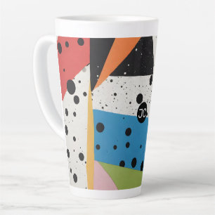 Collage Paper Black Dots Milchtasse
