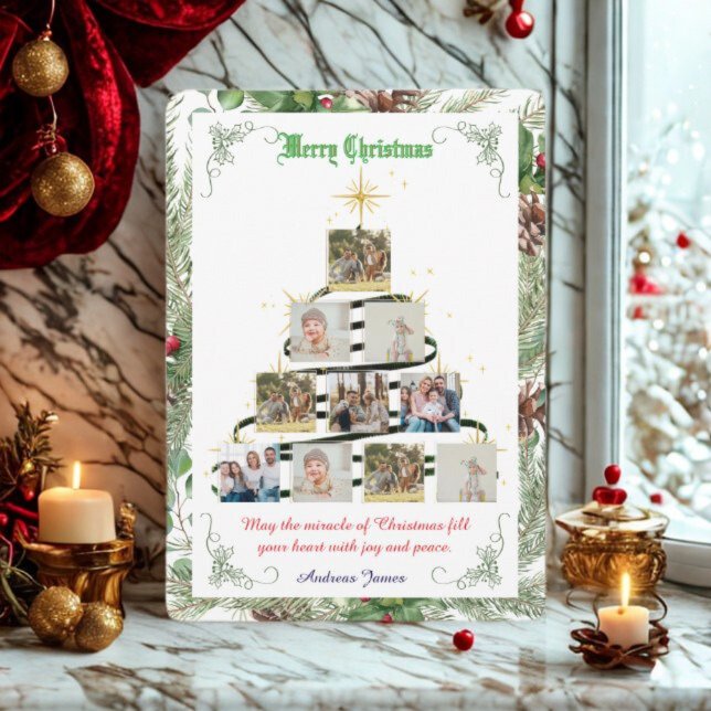 Collage Pine Needle Feiertagspostkarte (Von Creator hochgeladen)