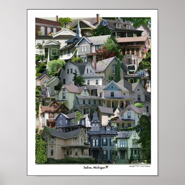 Collage Poster, Saline Michigan Poster (Vorne)