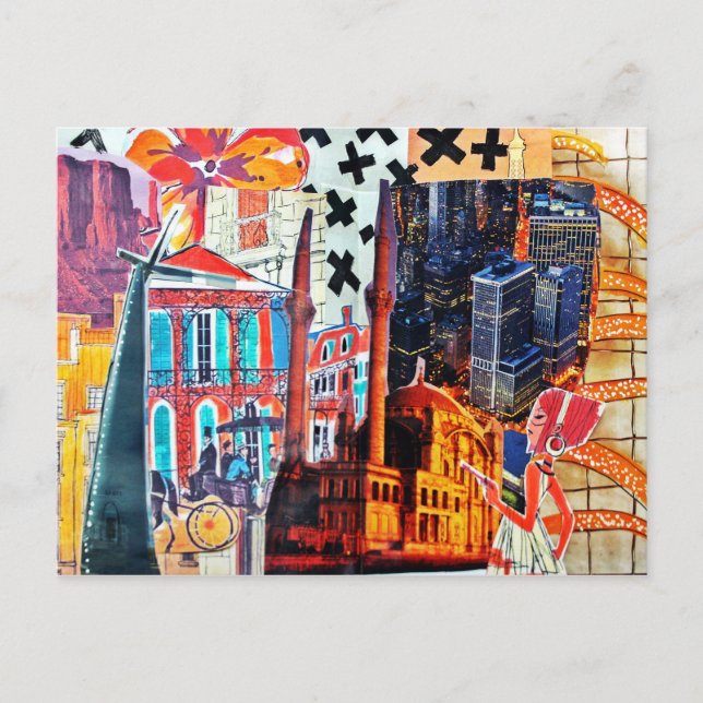 Collage Postkarte (Vorderseite)