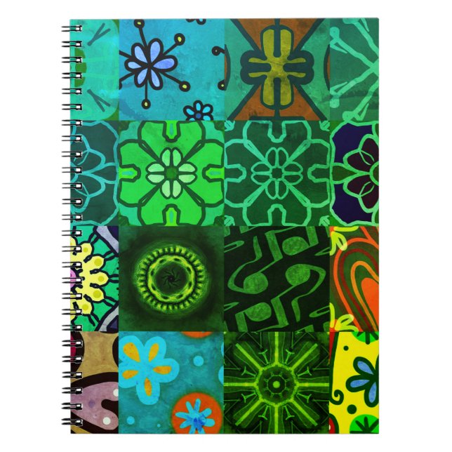 Collage Print 2 Notebook Notizblock (Vorderseite)
