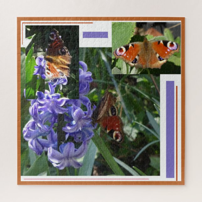 Collage Puzzle: Pfauenschmetterling Puzzle (Vertikal)