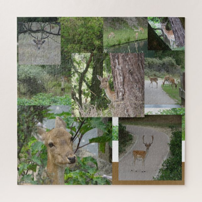 Collage Puzzle: Sauberes Hirsch Puzzle (Vertikal)