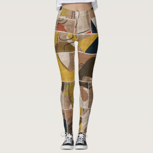 Collage Quilt: Mixed Print. Leggings