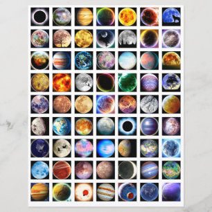 Collage Sheet Weltraum Scrapbook-Elemente