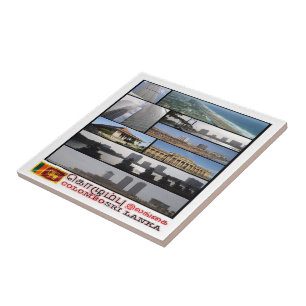 Collage, Sri Lanka, Asien, Fliese