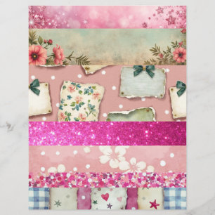 Collage-Stil-Vintage-Scrapbook-Papier