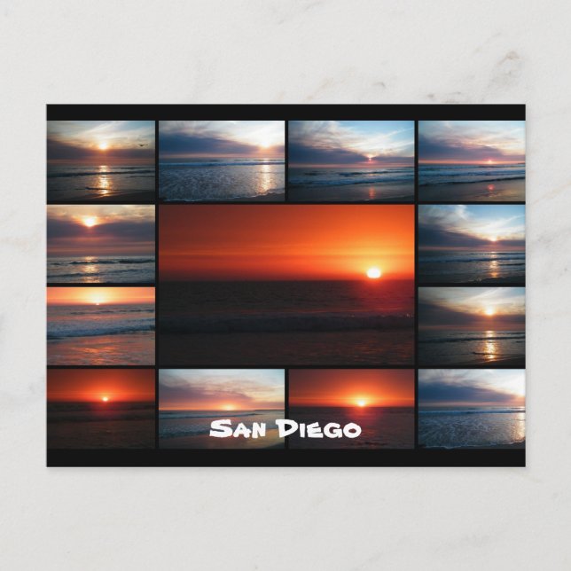 Collage Sunset Postkarte (Vorderseite)