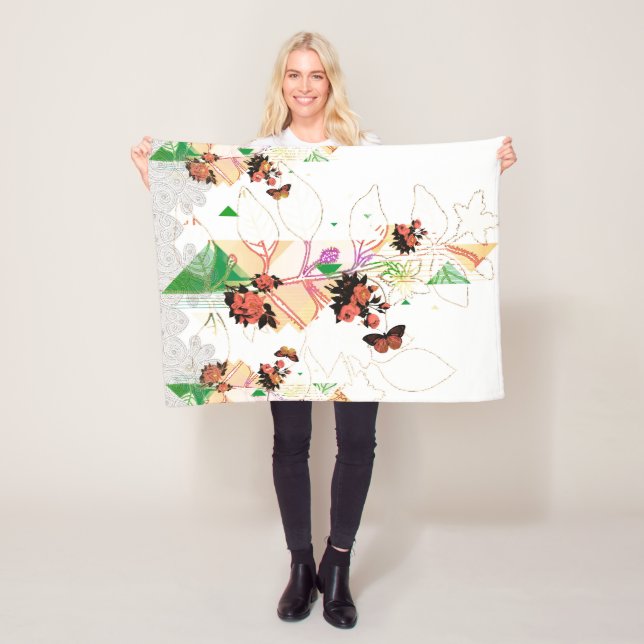 Collage Vintag Fleecedecke (Beispiel)