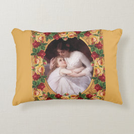 Collage Vintag Retro mit Spitzen und Blume Dekokissen