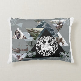 Collage Vintag Retro mit Spitzen und Blume Dekokissen