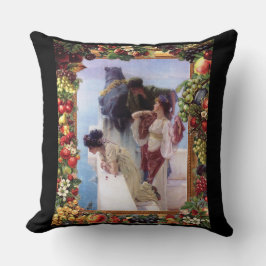 Collage Vintag Retro mit Spitzen und Blume Kissen