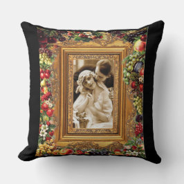 Collage Vintag Retro mit Spitzen und Blume Kissen