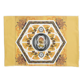 Collage Vintag Retro mit Spitzen und Blume Kissenbezug