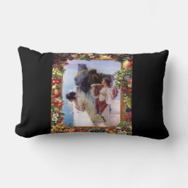 Collage Vintag Retro mit Spitzen und Blume Lendenkissen
